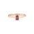 Anel Life Unique em Liga Rosé com Banho de Ouro Rosé 18k e Rodolita