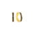 Brinco Argola Square em Ouro Amarelo 18k com Diamantes Negros