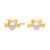 Brinco Baby Gatinho em Ouro Amarelo 18k com Pérola