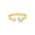 Anel Life Pérola em Prata 925 com Banho de Ouro Amarelo 18k