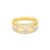 Anel Life Pérola em Prata 925 com Banho de Ouro Amarelo 18k e Pedras Incolores