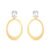 Brinco Argola Pop em Ouro Amarelo 18k com Cristal