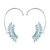Brinco Ear Cuff Life Splash em Prata 925 com Pedras Verdes e Incolores