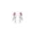Brinco Argola Life Brisa II em Prata 925 com Pedras Vermelhas e Incolores