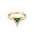 Anel Vivara em Ouro Amarelo 18k com Ágata Verde e Diamantes 0,10 ct