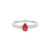 Anel Life Special II em Prata 925 com Cristal Vermelho e Pedras Incolores