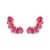 Brinco Ear Cuff Life Velvet em Liga Rosé com Banho de Ouro Rosé 18k e Pedras Vinho