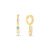 Brinco Life Bellini em Prata 925 com Banho de Ouro Amarelo 18k, Pedras Verdes, Amarelas e Incolores