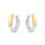 Brinco Argola Astrale em Prata 925 e Ouro Amarelo 18k com Diamantes 0,04 ct