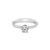 Anel Solitário em Ouro Branco 18k com Diamante de Laboratório 0,50 ct