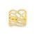 Anel Life Maxi VI em Prata 925 com Banho de Ouro Amarelo 18k e Pedras Incolores