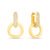 Brinco Life Infinity em Prata 925 com Banho de Ouro Amarelo 18k com Pedras Incolores