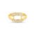 Anel Life Infinity em Prata 925 com Banho de Ouro Amarelo 18k com Pedras Incolores