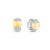 Brinco Santorini em Prata 925 e Ouro Amarelo 18k com Diamantes 0,55 ct