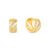 Brinco Argola Life Fusion em Prata 925 com Banho de Ouro Amarelo 18k e Pedras Incolores