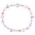 Pulseira Life Colors II em Prata 925 com Cristais Rosas e Roxos