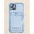 Capinha Proteção De Camera E Porta Cartão Compativel Iphone 12 Pro 6.1 Translucida Cores Azul Marinho