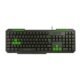 Teclado Gamer om Hotkeys Multimidia Slim Preto e verde Multilaser TC243