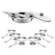 Jogo De Sobremesa 6pcs Inox e Travessa Para Servir 30cm