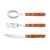 Kit Talhares Com Cabo De Madeira 6 Peças Up Home Ud235