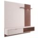 Painel Bancada Suspensa Para Tv Até 65 Pol. Ripado 180cm Tocantins Off White/nogueira Real