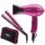 Kit Prancha e Secador Philco Travel Shine Rosa Bivolt