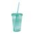 Copo com Canudo Color 625ML Verde