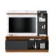 Home Leblon Tv De 60” Led Noce Milano Preto Fosco Calacatta