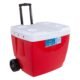 Caixa Térmica Viagem Camping Cooler 42L Com Rodinhas Até 56 Latas Mor Suporte P/ Copo Alça Retrátil