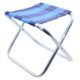 Cadeira Banqueta Pratica Pesca Camping Aluminio Ate 90kg Mor Azul