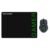 Kit Combo Mouse 3200dpi E Mousepad Gamer Verde Preto/verde
