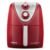 Fritadeira Sem óleo Air Fryer Mondial Grand Family, Timer, Controle De Temperatura, 5l, Vermelho/inox 110v