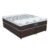 Conjunto Cama Box Queen New York E Colchão Em Molas Ensacadas Gazin Marrom