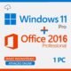 Licença Windows 11 Pro + Pacote Office 2016 Pro 32/64 Bits