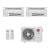 Ar-Condicionado Multi Split Inverter LG 24.000 (2x Evap Cassete 1 Via 18.000) Quente/Frio 220V