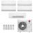 Ar-Condicionado Multi Split Inverter LG 48.000 (3x Evap HW 9.000 + 1x Evap HW 12.000 + 1x Evap Cassete 1 Via 18.000) Quente/Frio 220V