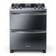 Fogão Brastemp 5 Bocas Duplo Forno Cor Inox Com Mesa De Vidro E Touch Timer Com Autodesligamento – Bfd5vcr 110V