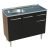 Balcão Gabinete Com Pia 3 Portas E 1 Gaveta 105cm Rustic/Preto Emilly Madesa