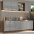 Armário De Cozinha Completa 240cm Rustic/Cinza Lux Madesa 05
