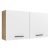 Armário Aéreo Madesa Agata 120 Cm 2 Portas Rustic/Branco
