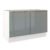 Balcão De Pia Madesa Lux 120 Cm 2 Portas Branco/Cinza