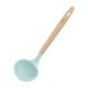 Concha De Silicone Com Cabo De Madeira 30 Cm Water Blue