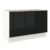 Balcão De Pia Madesa Lux 120 Cm 2 Portas Branco/Preto