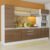 Armário De Cozinha Completa Madesa Smart 100 Mdf 300 Cm Com Balcão E Tampo Branco/Rustic