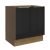 Balcão Madesa Lux 70 Cm 2 Portas – Rustic/Preto (Sem Tampo)