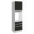 Torre Quente Madesa Glamy 60 Cm 1 Porta 3 Gavetas Branco/Preto