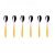 Colher Para Café 15cm 6 Peças Amarelo Glamour Inox Bugatti