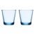 Kit 2 Copos 100ml Suco Bebida Vidro Azul Kartio Iittala