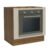 Balcão Para Forno De Embutir 80 X 60 Cm Sem Tampo Rustic/Crema Agata Madesa Cor:Rustic/Crema