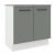 Balcão Madesa Agata 80 Cm 2 Portas Branco/Cinza